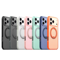 Upgraded 360 Magnetic Stand for iPhone 17 Pro Max Case with Camera Control, Fit for MagSafe with Ring, Mil-Grade Protection, Translucent Slim for iPhone 17 ProMax Case Ostand
