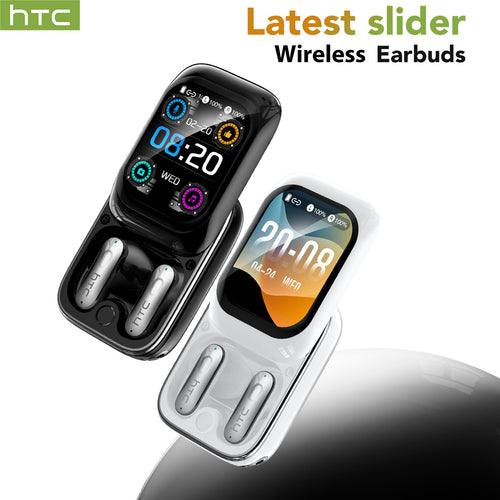 Écouteurs sans fil à glissière latérale NE48, écran d'affichage HD couleur, commande tactile, design intra-auriculaire, contrôle multifonction, téléchargement de fond d'écran, écouteurs à traduction IA